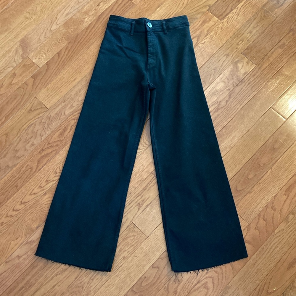 Zara wide leg black pants